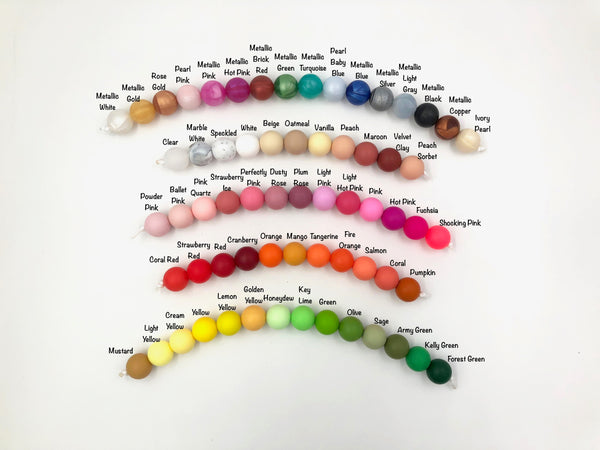 Silicone Wholesale--Mix & Match--15mm Bulk Silicone Beads--100 – USA Silicone  Bead Supply Princess Bead Supply