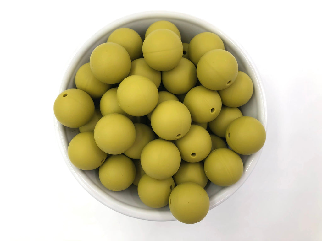 19mm Pistachio Green Silicone Beads