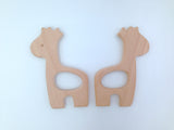 SALE-Giraffe Natural Wood Pendant