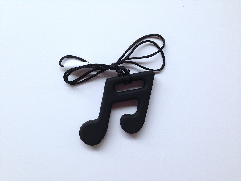 Music Note Teether--Black