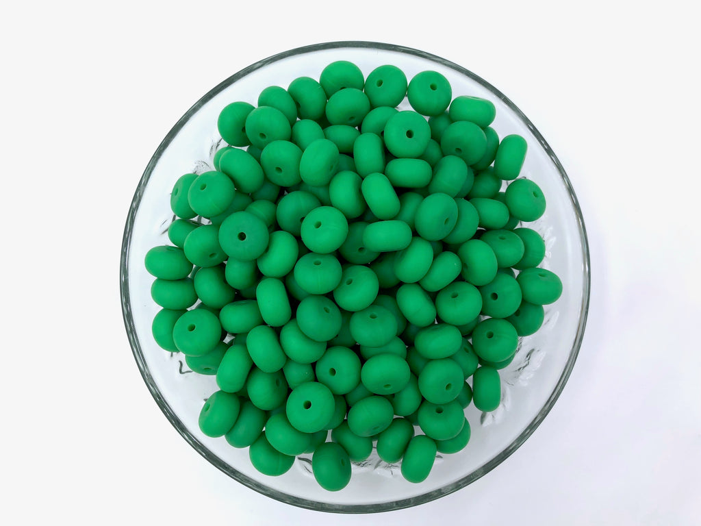 Kelly Green Mini Abacus Silicone Beads
