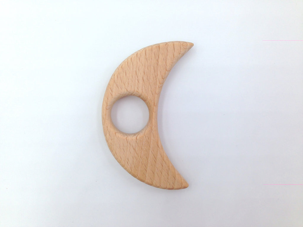 SALE--Moon Natural Wood Pendant