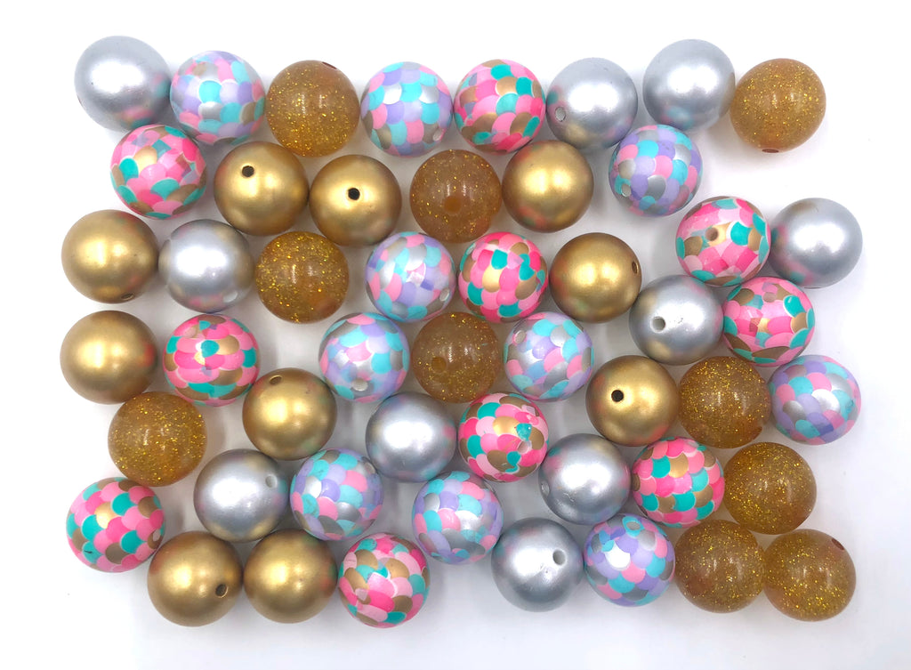 20mm Mermaid Bulk Chunky Bead Mix