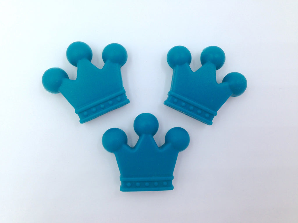 Dark Teal Crown Beads