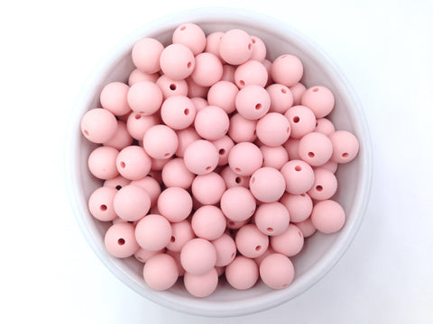 12mm Ballet Pink Silicone Beads