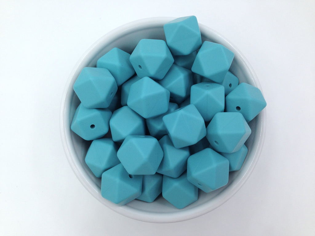 Seaside Hexagon Silicone Beads