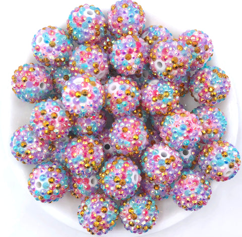 20mm Mermaid Rhinestone Chunky Beads