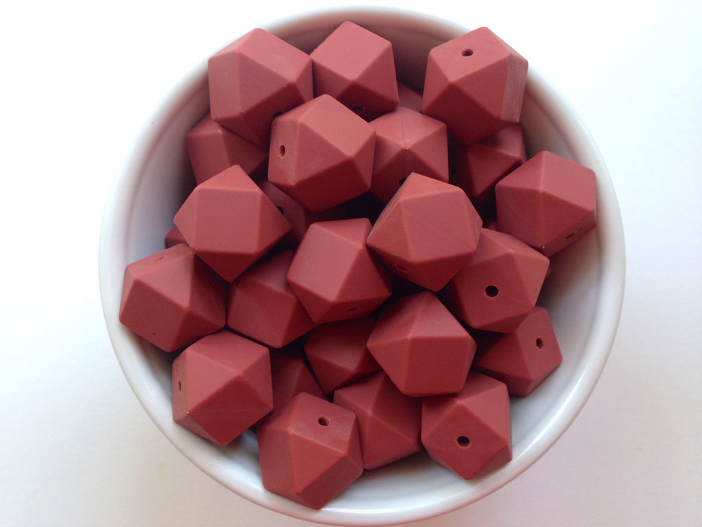 Velvet Clay Hexagon Silicone Beads