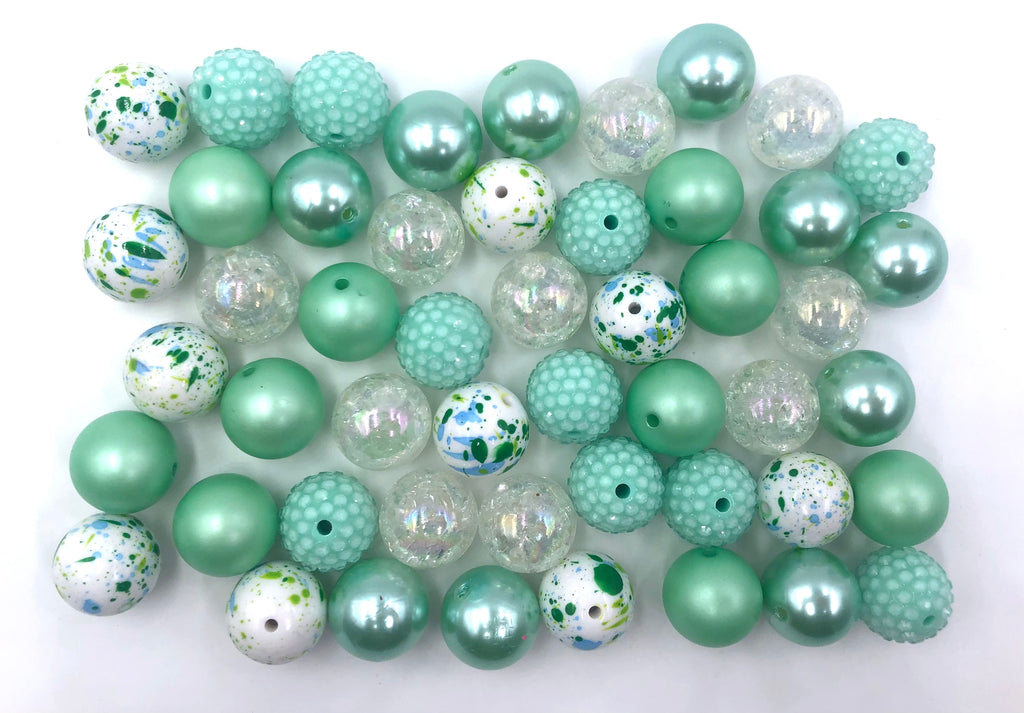 Mint Chunky Bead Mix