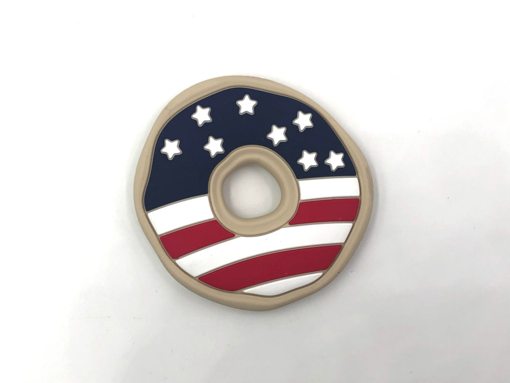 Red, White and Blue Donut Teether
