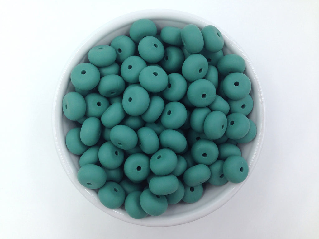 Pine Green Mini Abacus Silicone Beads