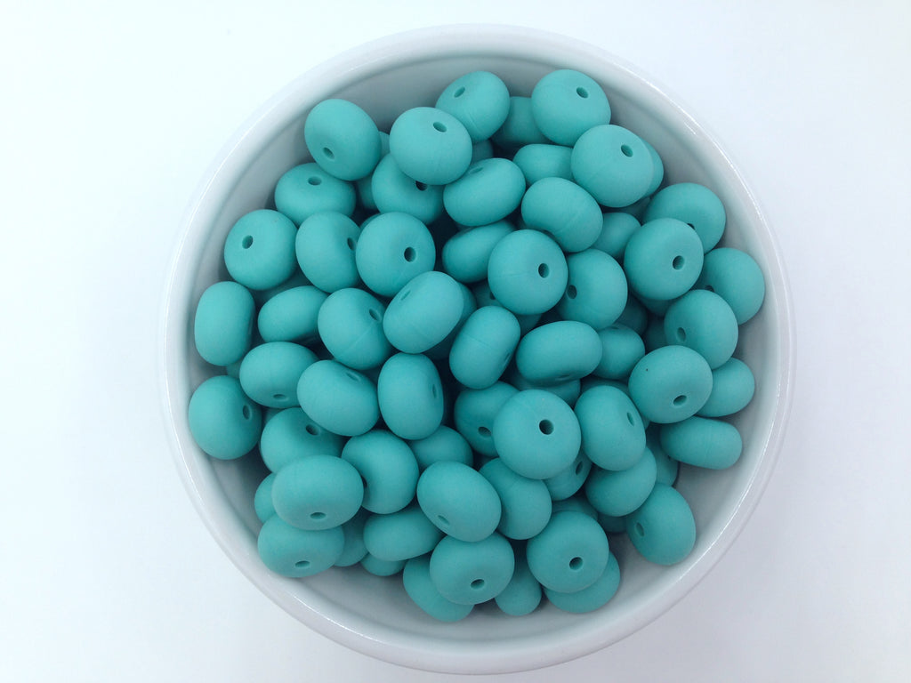 Seafoam Mini Abacus Silicone Beads