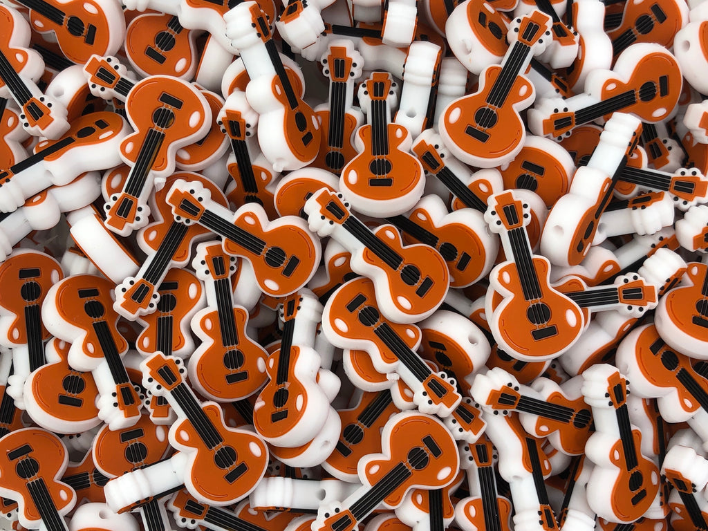 Guitar Focal Silicone Beads