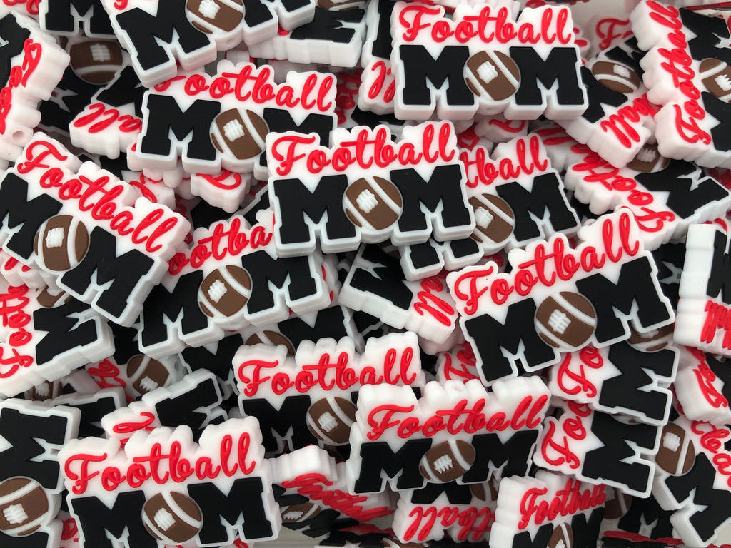 Football Mom Silicone Beads