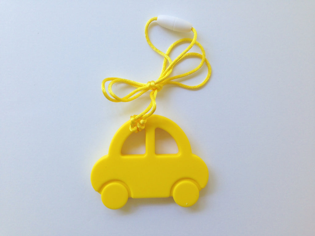 Yellow Car Silicone Teether