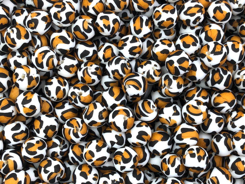 Big Cheetah Print Silicone Beads--15mm