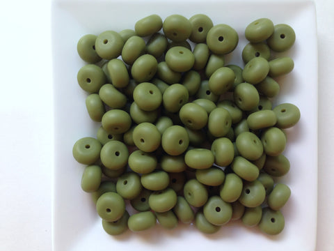 Army Green Mini Abacus Silicone Beads