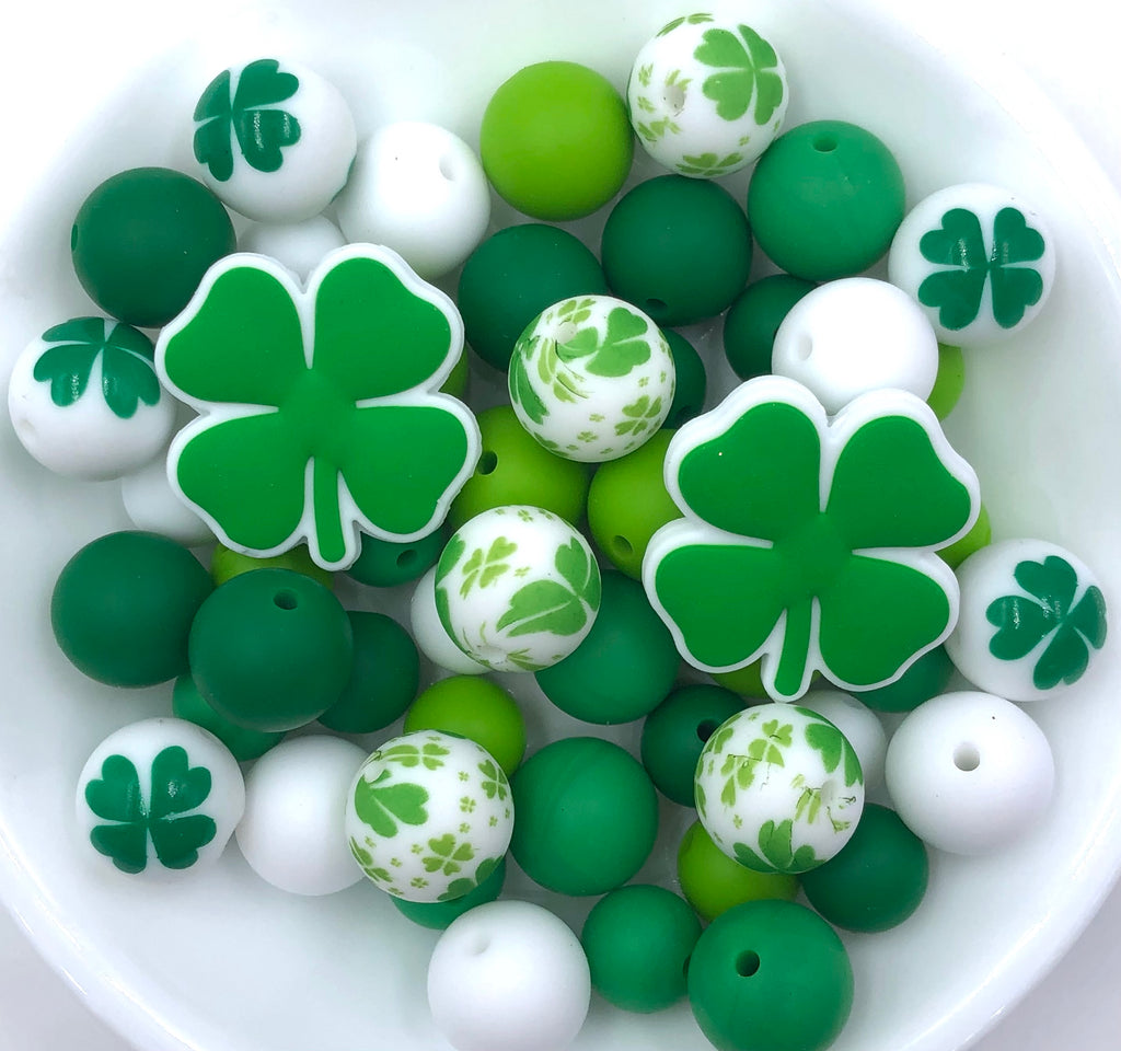 Clover Silicone Focal Bead Mix