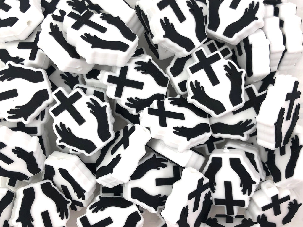 New Style! Cross Silicone Beads--BLACK