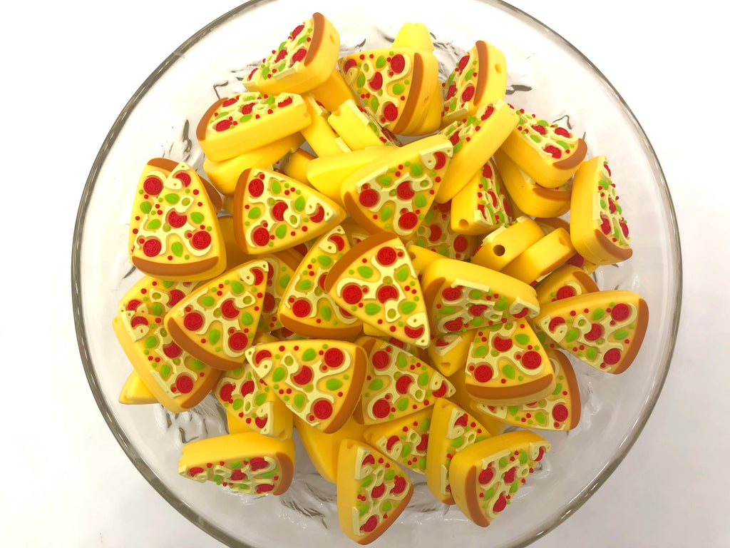 Pizza Slice Silicone Focal Beads