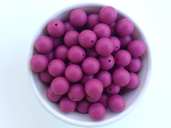 15mm French Plum Silicone Beads Usa Silicone Bead Supply Princess