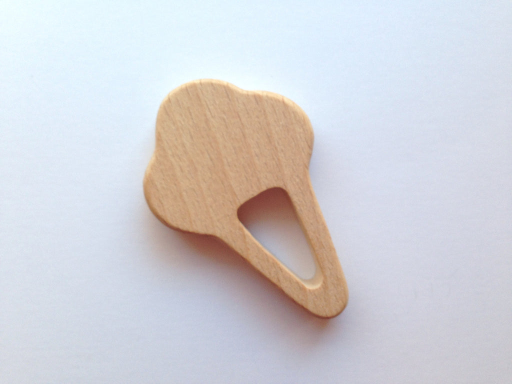 Ice Cream Natural Wood Pendant