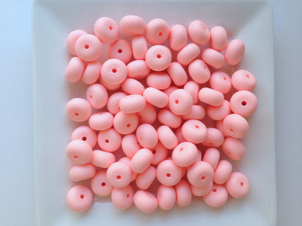 Pink Quartz Mini Abacus Silicone Beads