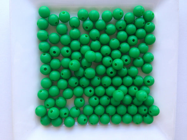 9mm Kelly Green Silicone Beads Usa Silicone Bead Supply Princess Bead