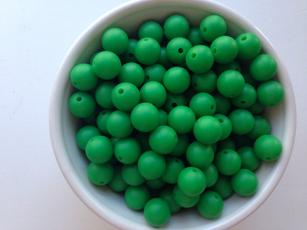 12mm Kelly Green Silicone Beads Usa Silicone Bead Supply Princess