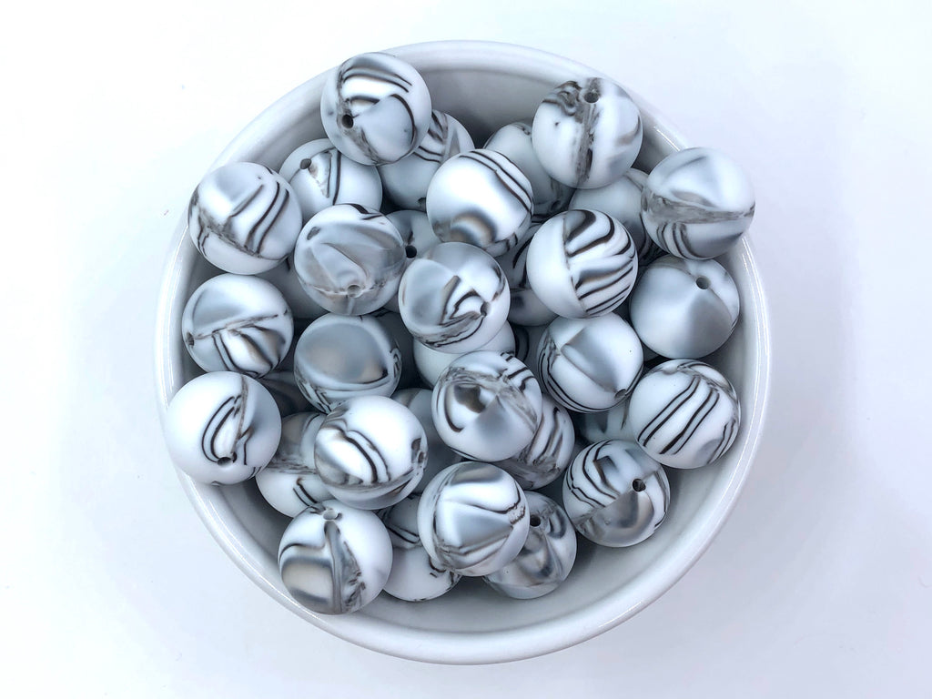 19mm Zebra Silicone Beads
