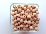 10mm Natural BEECH Wood Round Beads