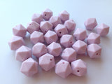 14mm Lilac Mini Icosahedron Silicone Beads