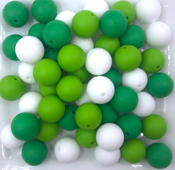 Four-Leaf Clover Shamrock Silicone Beads--Sage Green – USA