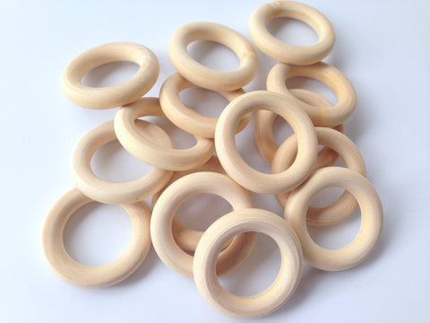 SALE--40mm Natural Wood Rings
