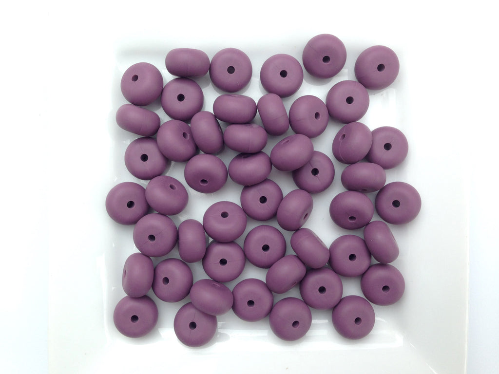 Light Plum Mini Abacus Silicone Beads