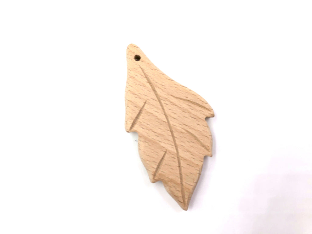 SALE--Feather Natural Wood Pendant