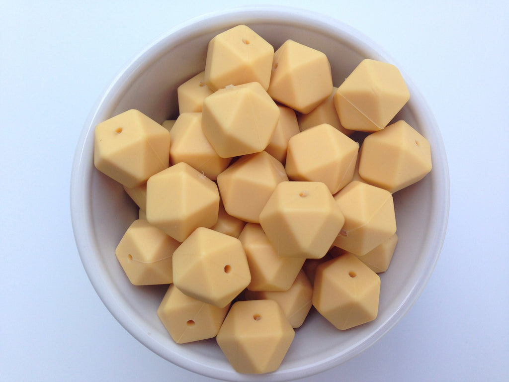 Wheat Hexagon Silicone Beads