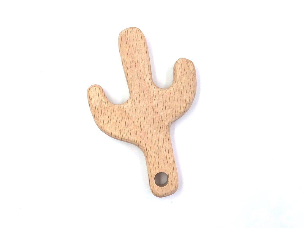 SALE--Cactus Natural Wood Pendant