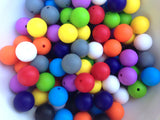 Primary Rainbow 50 or 100 BULK Round Silicone Beads