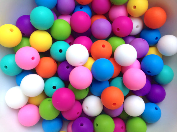 15mm Boho Rainbow Round Silicone Beads, Print Beads – The Silicone Bead  Store LLC