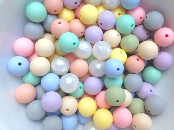 15mm Yellow Silicone Beads, Silicone Beads in Bulk, 15mm Silicone Bubblegum  Beads, Chunky Beads 