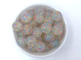 19mm Confetti Silicone Beads