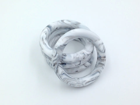 65mm Marble Silicone Ring With Holes