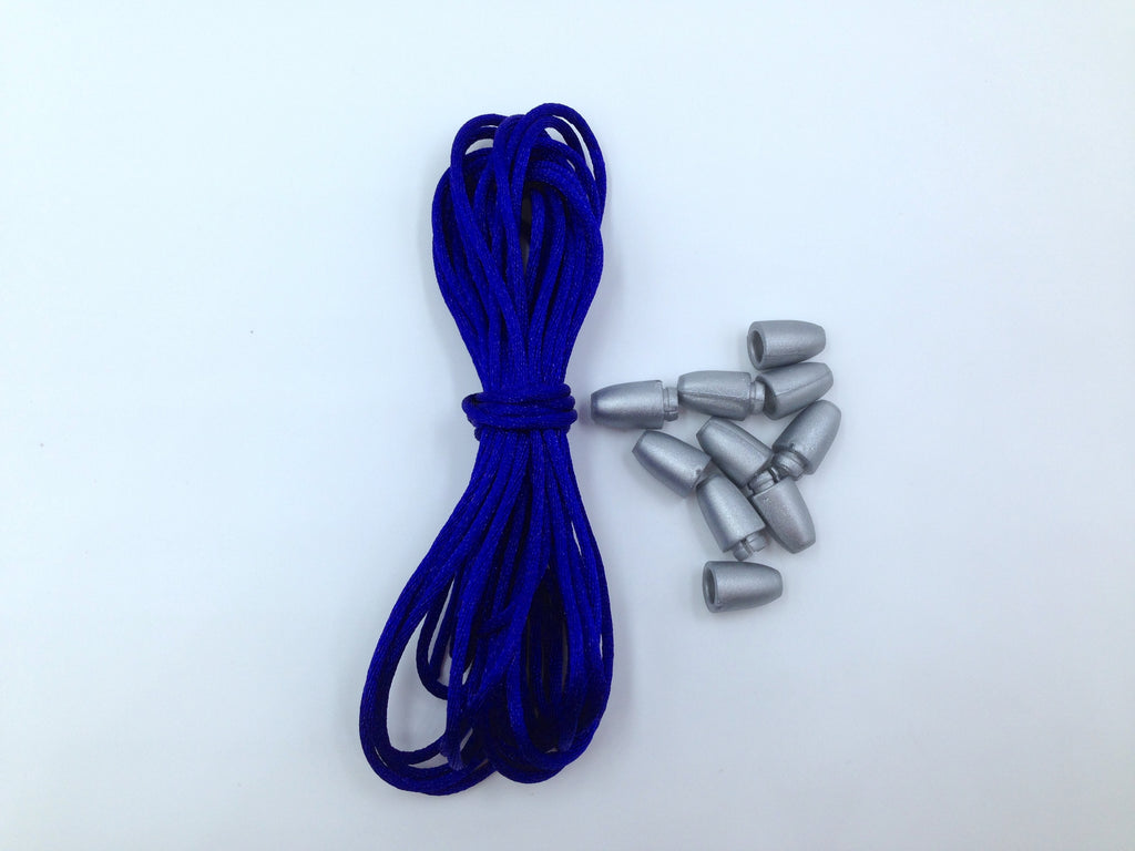 1.5mm Royal Blue Satin Nylon Cord & Break-Away Clasps