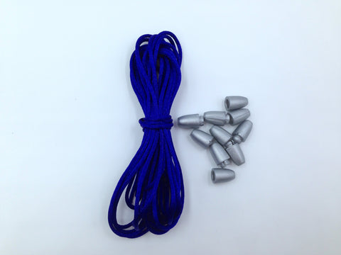 1.5mm Royal Blue Satin Nylon Cord & Break-Away Clasps