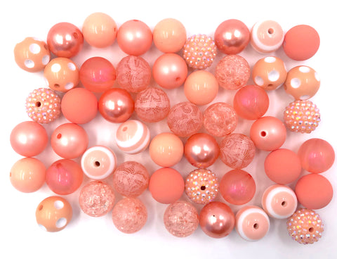 20mm Coral Bulk Chunky Bead Mix