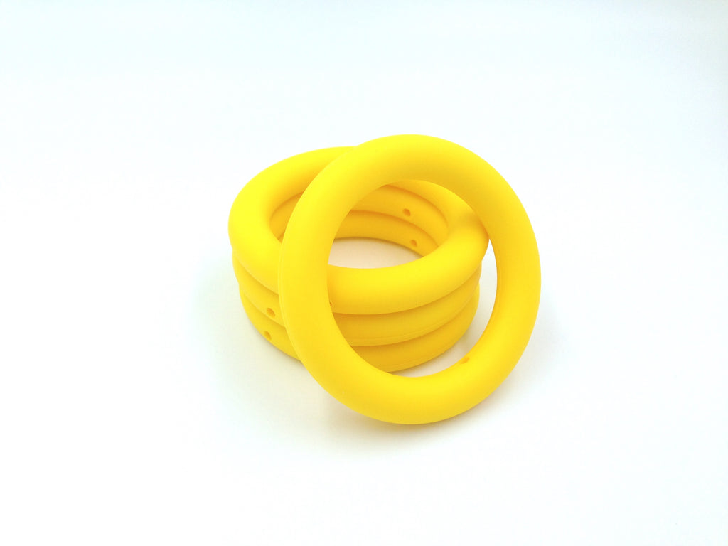 65mm Yellow Silicone Ring With Holes