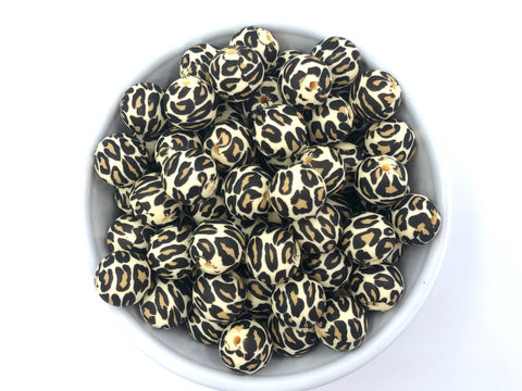 Leopard Silicone Beads-15mm