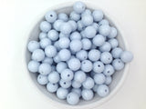 12mm Baby Blue Pearl Silicone Beads
