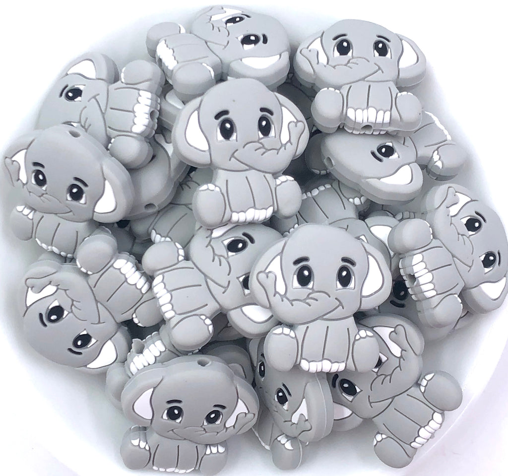 NEW! Gray Elephant Beads